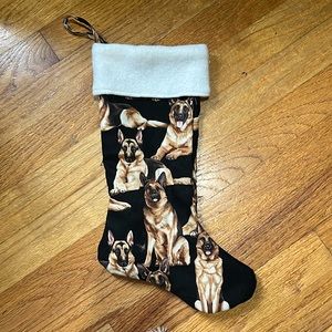 Handmade German Shepherd stocking. Brand new